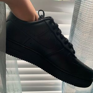 Black Nike Air Force 1s